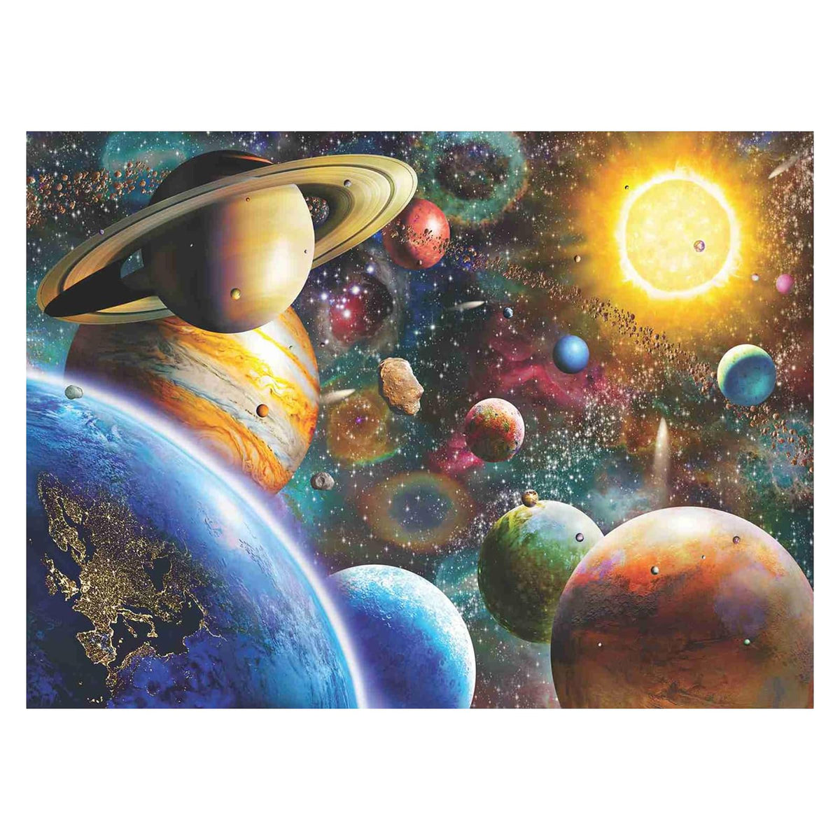 Anatolian Puzzles, 18.1'' x 26'', Planets in Space