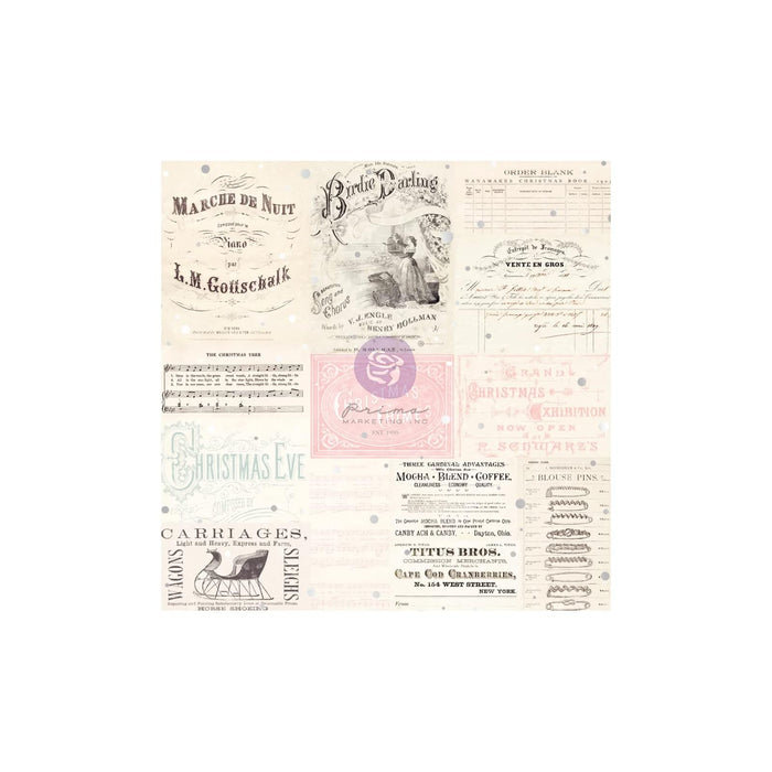 PRIMA MARKETING INC Card Stock, Christmas Sparkle Vellum Paper - 1 sheet, Multic