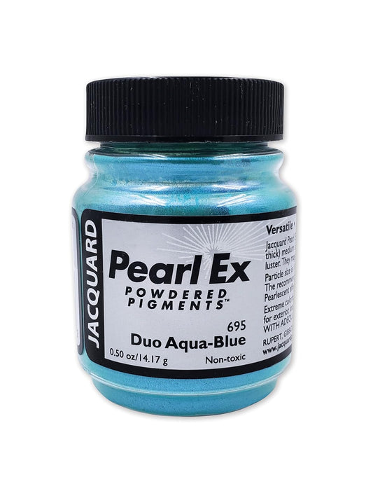 Pearl-Ex Pigment by Jacquard, Creates Metallic or Pearlescent Effect, .5 Ounce Jar, Duo Aqua-Blue