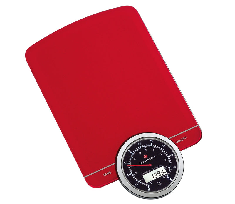 Zassenhaus Retro Kitchen Digital Scale, Red