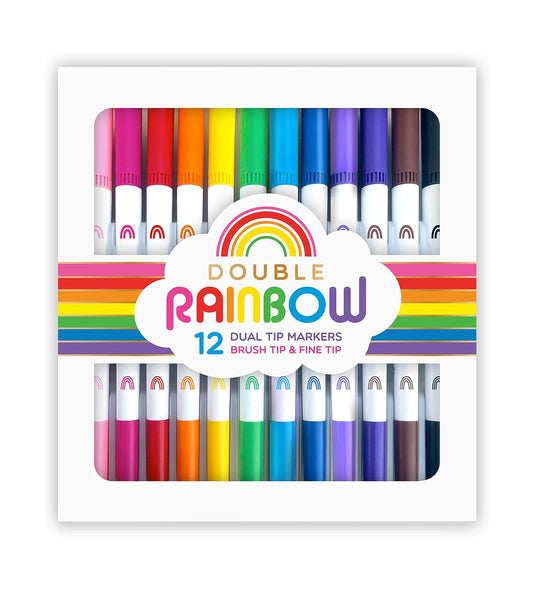 SNIFTY Double Rainbow Dual Tip Markers - Set of 12