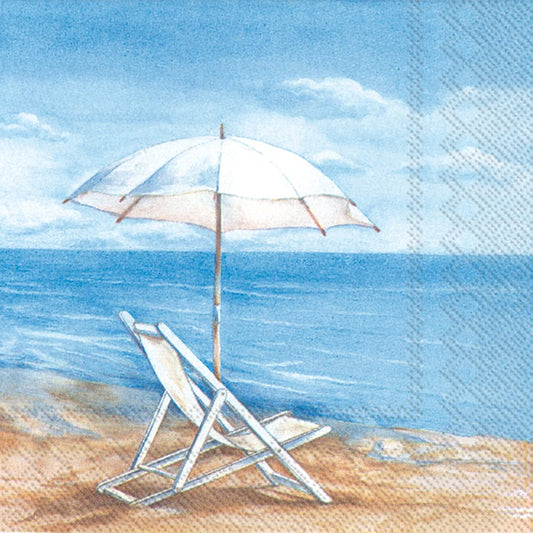 ihr SINCE 1977 Disposable Napkin, 20-Count Cocktail Size, Blue Horizon