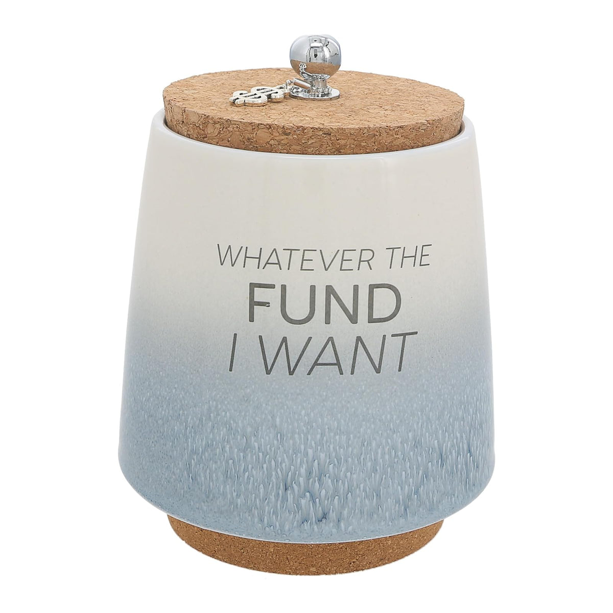 Pavilion Gift Company Money Bank, 6.5", Blue, Beige, Brown