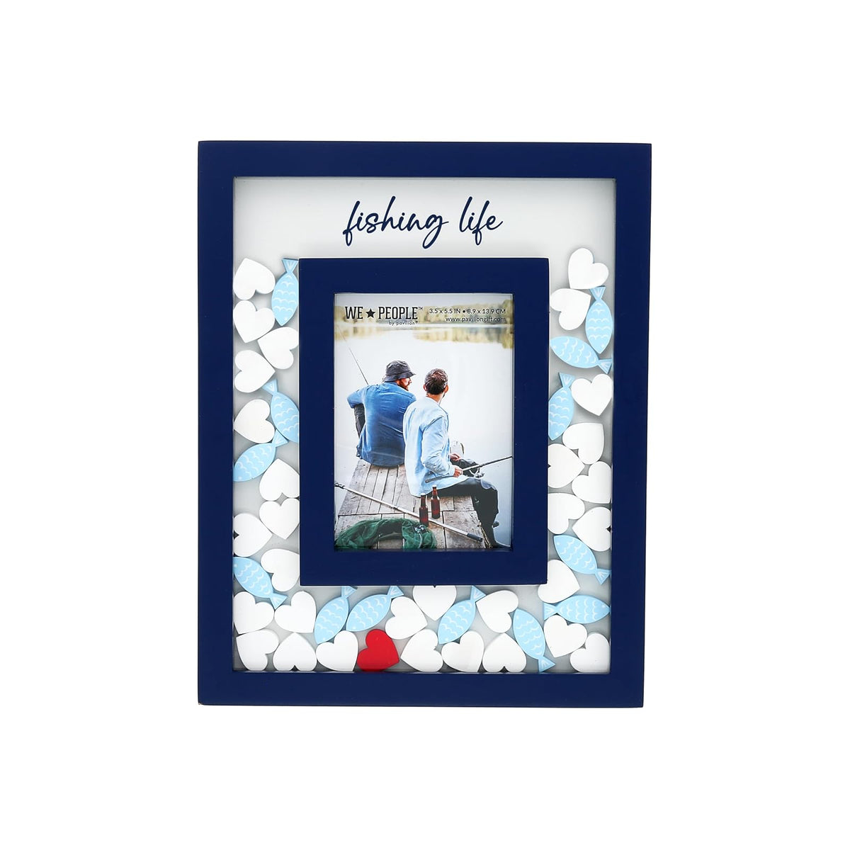 Pavilion Gift Company Picture Frame, 8X10, Blue, White