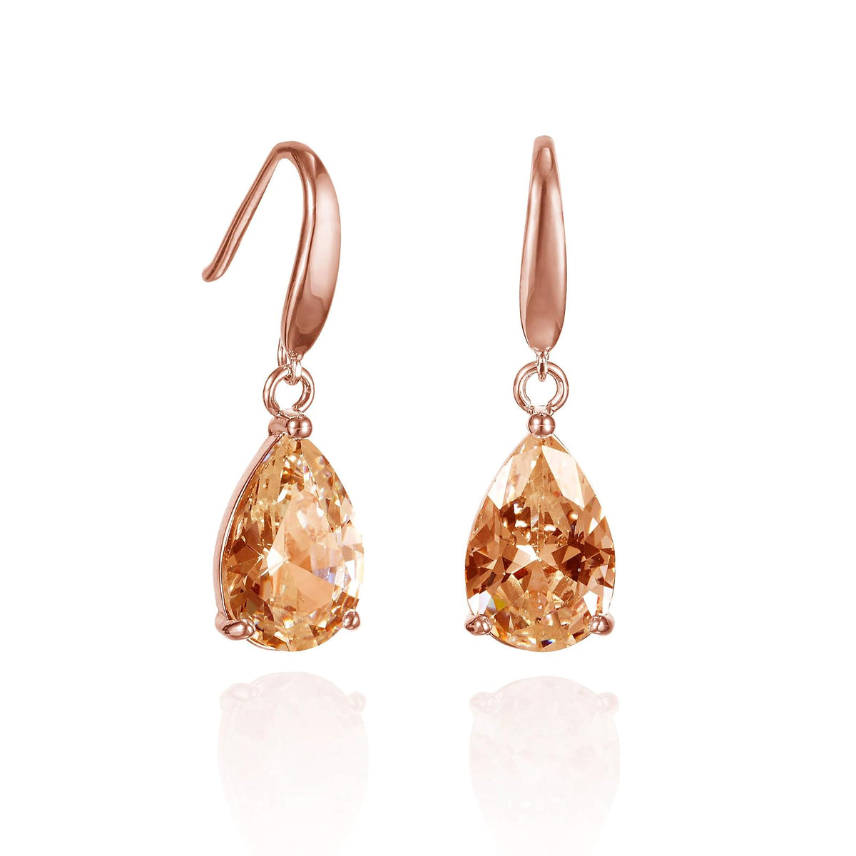 namana Earring, 27mm, Rose Gold