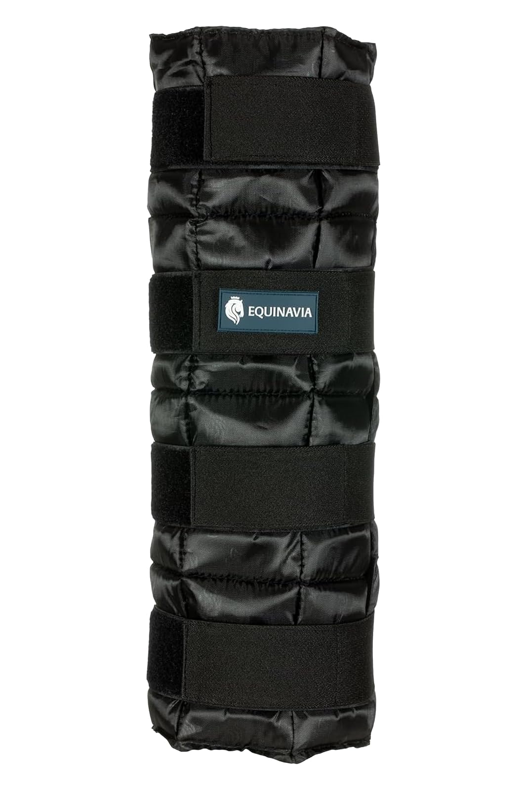 Equinavia Cool Relief Therapy Ice Leg Wraps for Horses, Gel Pack with Adjustable Straps | 16.5" x 15.5" Single - Black - One Size