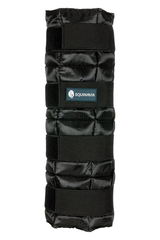 Equinavia Cool Relief Therapy Ice Leg Wraps for Horses, Gel Pack with Adjustable Straps | 16.5" x 15.5" Single - Black - One Size