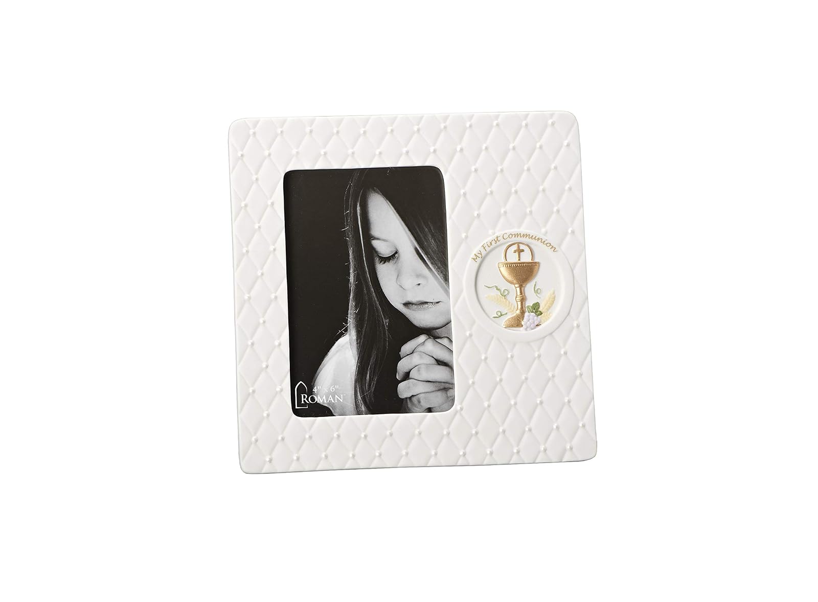 Roman Frame-First Communion-Quilted (8")