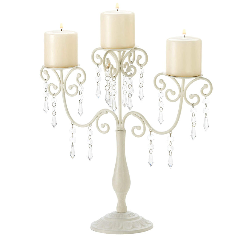 Ivory Candelabra Wedding Gift Centerpiece Candle Holder