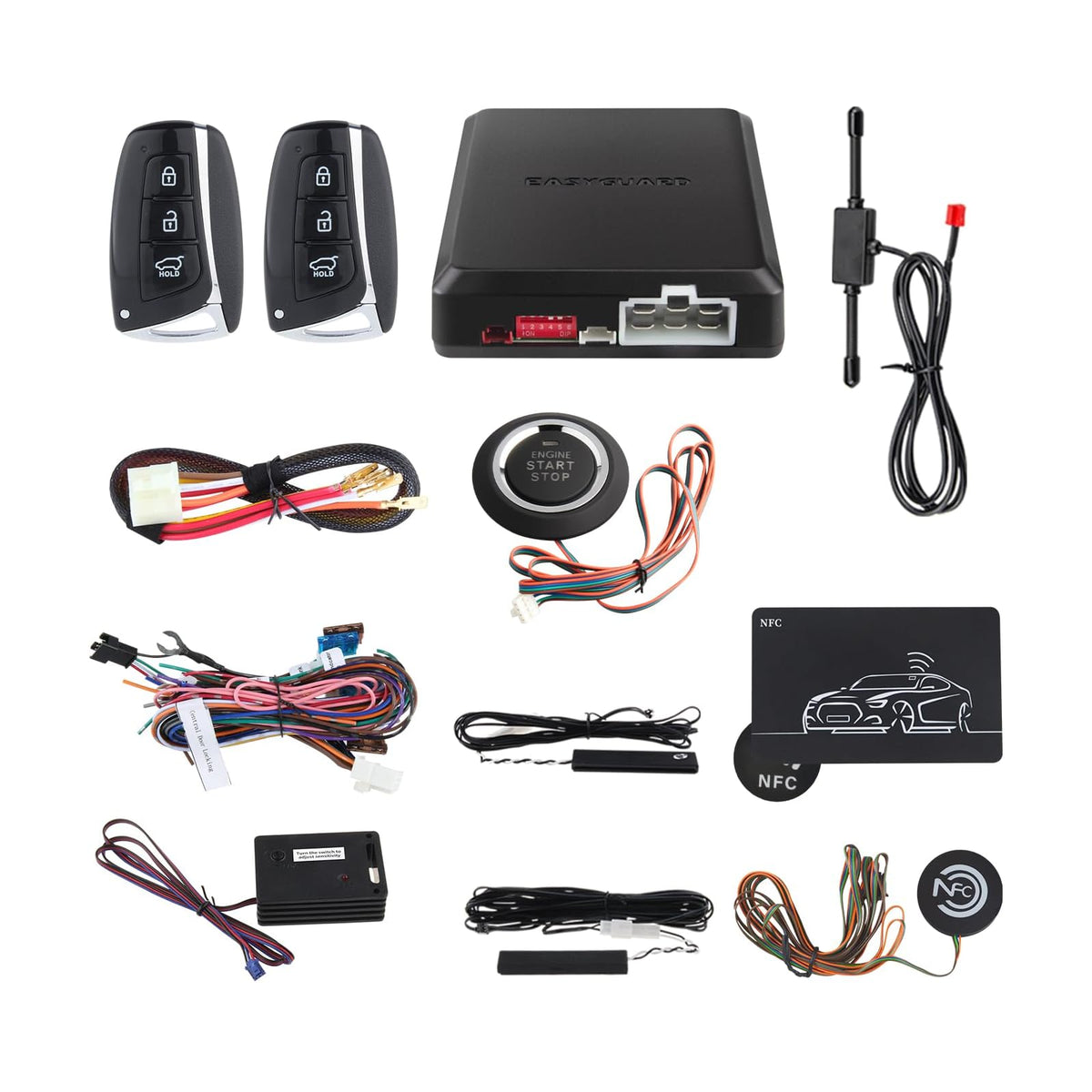 EASYGUARD Car Alarm, with shock sensor