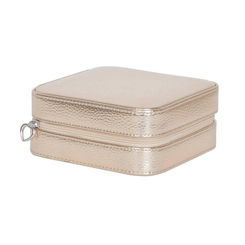 Metallic Gold Faux Leather Luna Travel Jewelry Case by Mele &amp; Co.