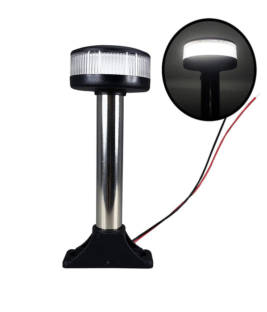 Pactrade Marine Boat LED All Round Anchor Navigation Light SS Pole 6"H (150.6mm) USCG 2 NM