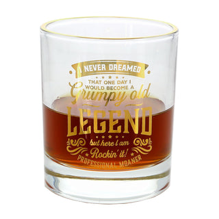 Pavilion Gift Company Drinking Cup, 8 Ounces, Clear, Gold