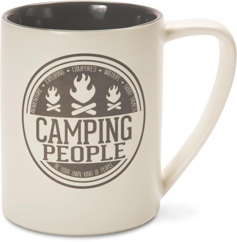 Pavilion Gift Company 67006 Camping People Ceramic Mug, 18 oz., Multicolored