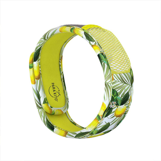 PARA'KITO Mosquito Insect & Bug Repellent Wristband - Waterproof, Outdoor Pest Repeller Bracelet w/ Natural Essential Oils (Lemon)
