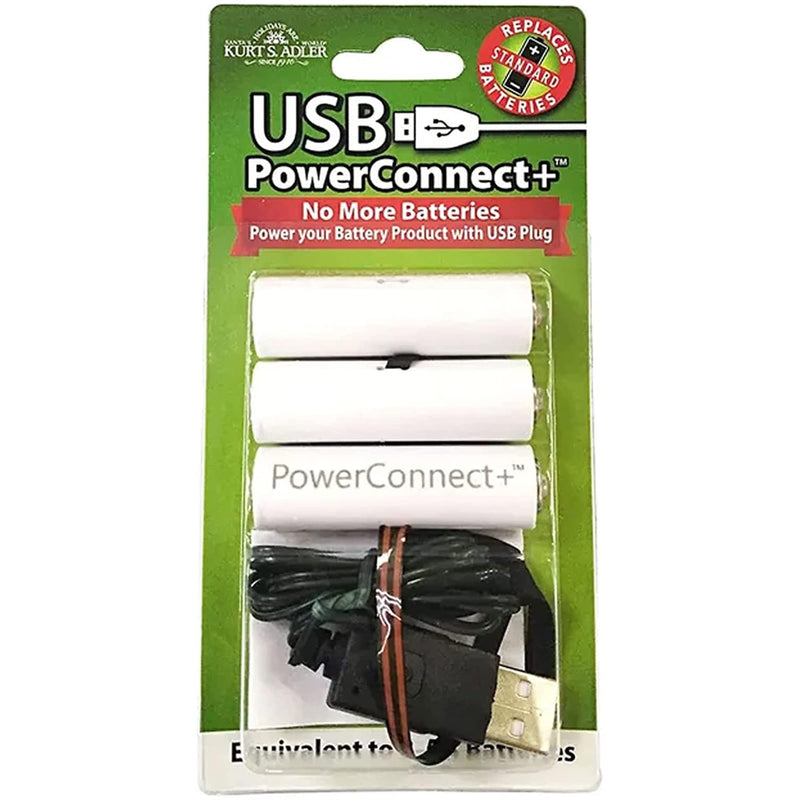 Kurt S. Adler 3-AA Converter USB Power Connect, Multi