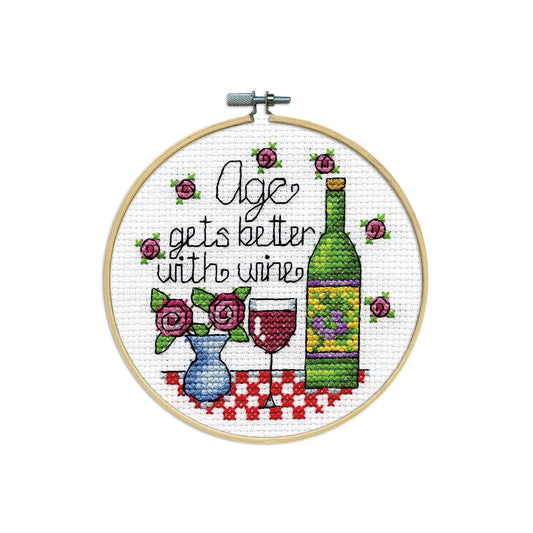 Design Works Crafts Art Craft Kit, By the yard, Wine (14 Count)