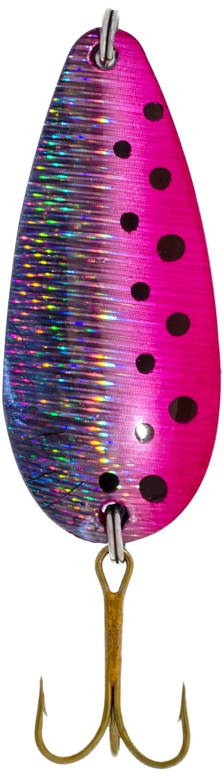 Adamsbuilt Sierra Spoon Hologram Lure, Pink/Black Dot, 7/8-Ounce