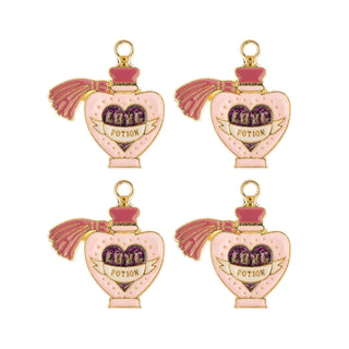 John Bead Charm, 25x23mm, PINK