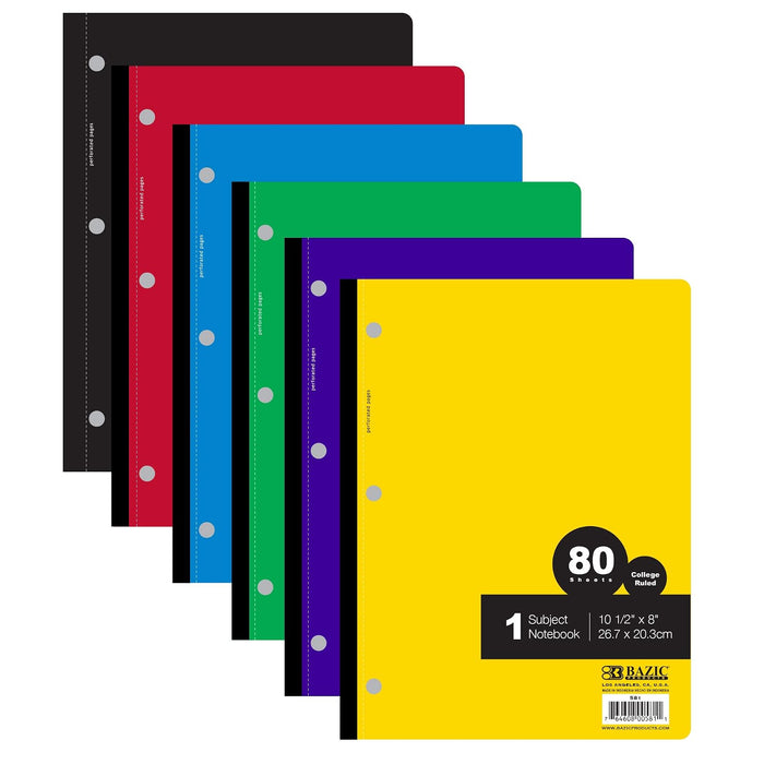 BAZIC C/R 80 Ct. 1-Subject Wireless Notebook