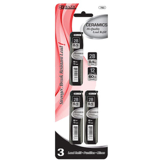 BAZIC 12 ct. 0.5 mm Ceramics Mechanical Pencil Leads (3/Pack) (793)