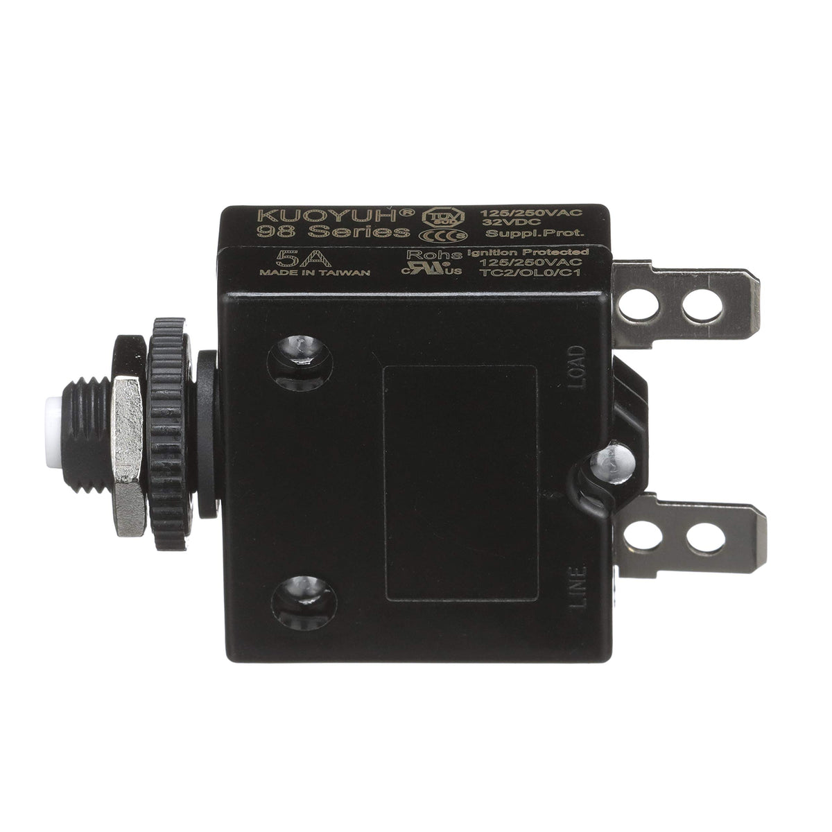Seachoice Circuit Breaker, Push to Reset, 5 Amp