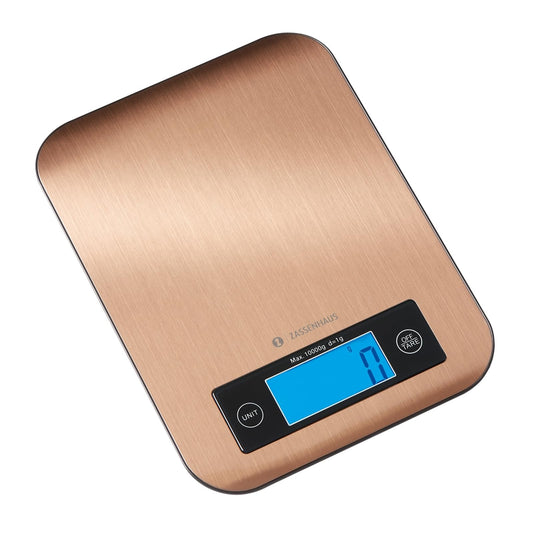Frieling Zassenhaus Pure Digital Kitchen Scale, 9.3" x 6.9", Copper