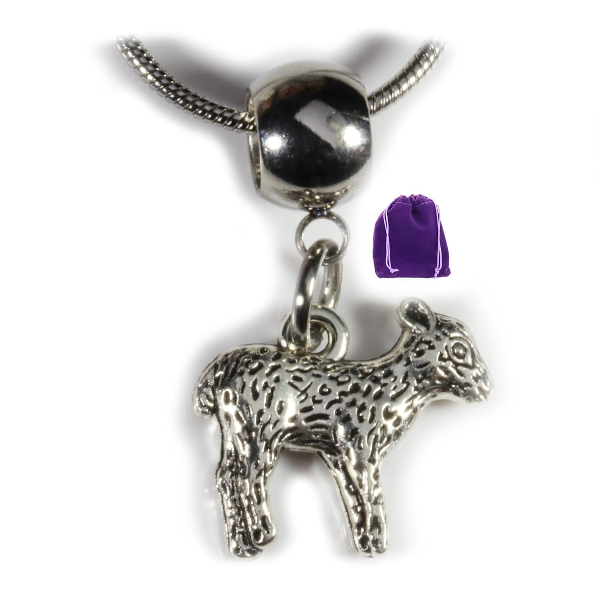 Dave The Bunny Charm, Silver, Necklace
