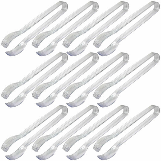 Unique Industries Mini Clear Plastic Tongs, 12ct