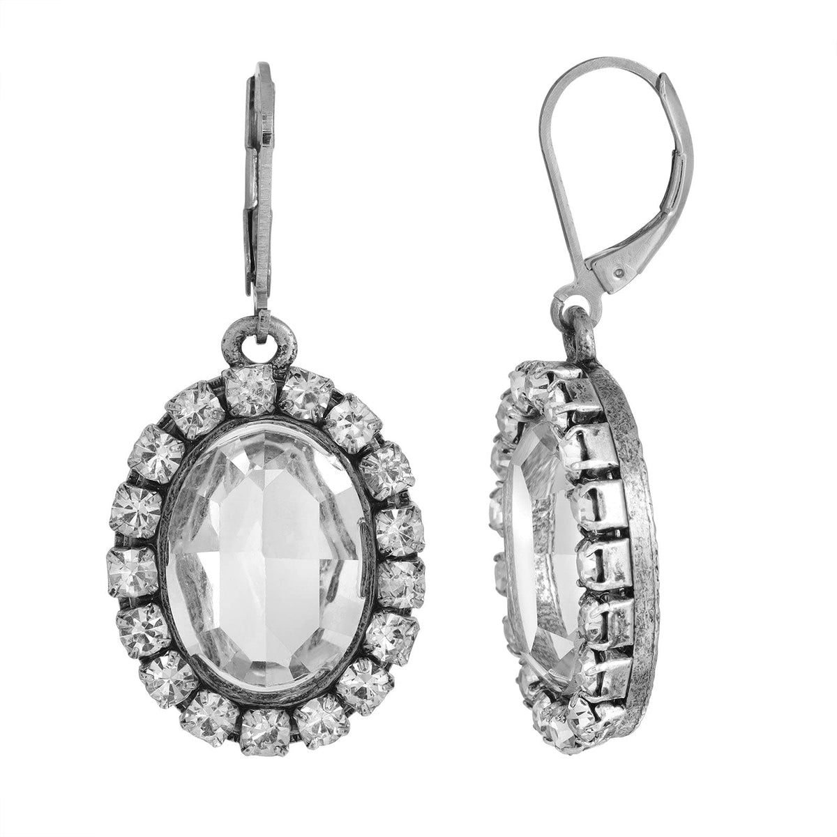 1928 Jewelry Company Earring, One Size, Crystal Clear