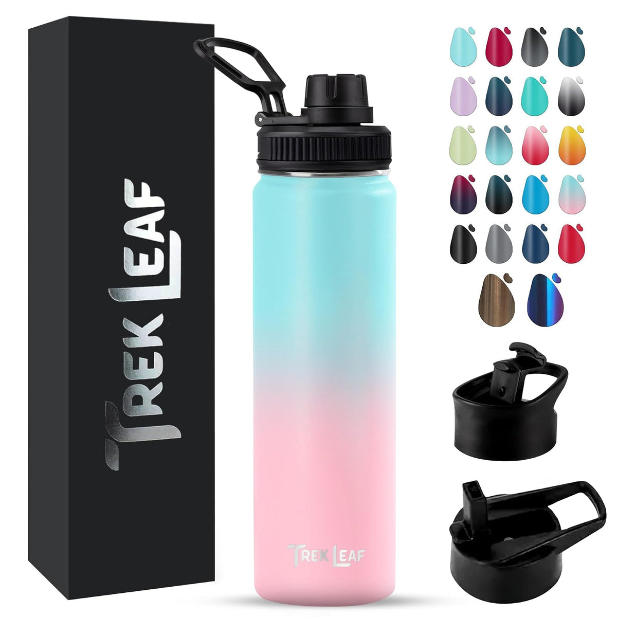Trek Leaf Bottle, 22 Ounces, Hydrangea