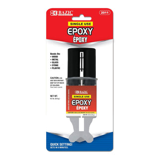 BAZIC PRODUCTS Bonding Adhesives, 1-Pack, Epoxy Glue w/ Syringe Applicator