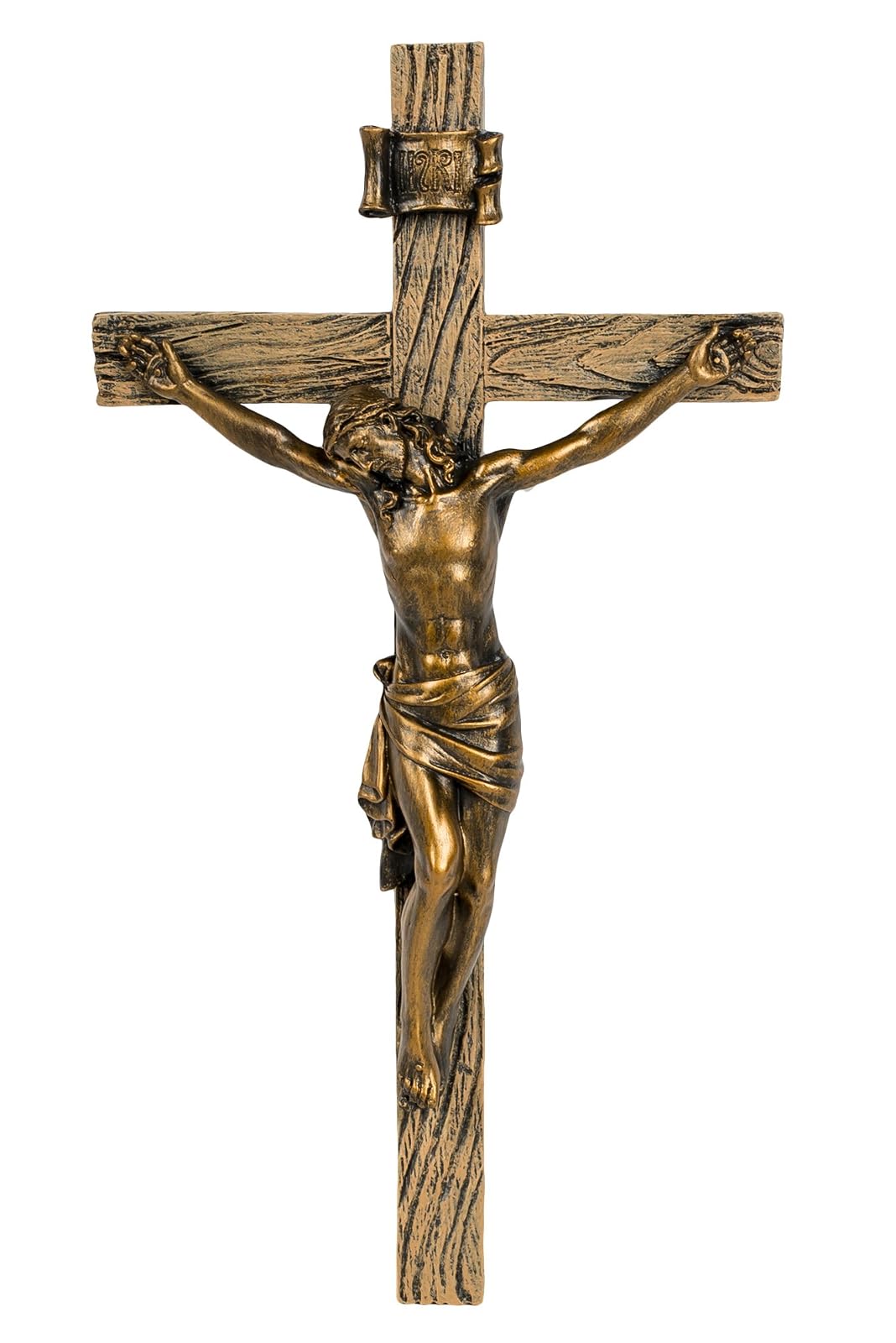 8.5 Antique Gold Crucifix (Joseph's Studio) (Roman 6227-3)