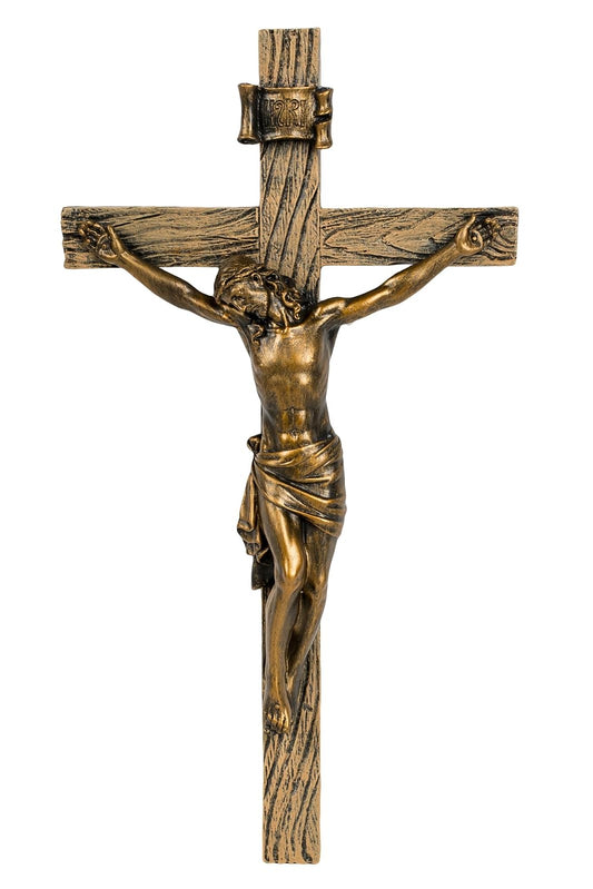 8.5 Antique Gold Crucifix (Joseph's Studio) (Roman 6227-3)