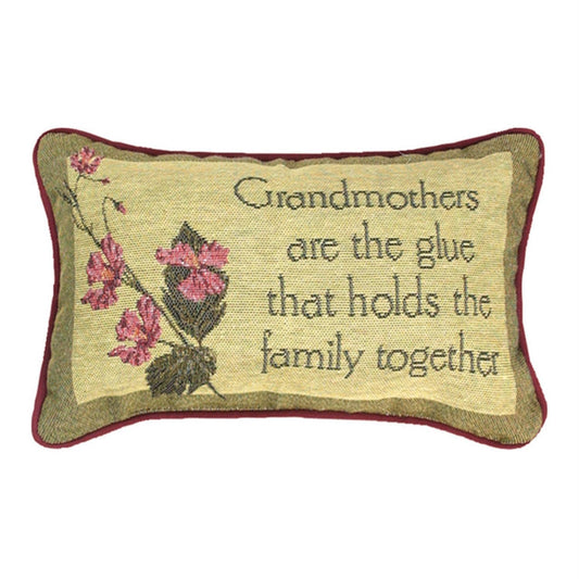 Manual 12.5 x 8.5-Inch Decorative Throw Pillow, Grandmothers Are the Glue