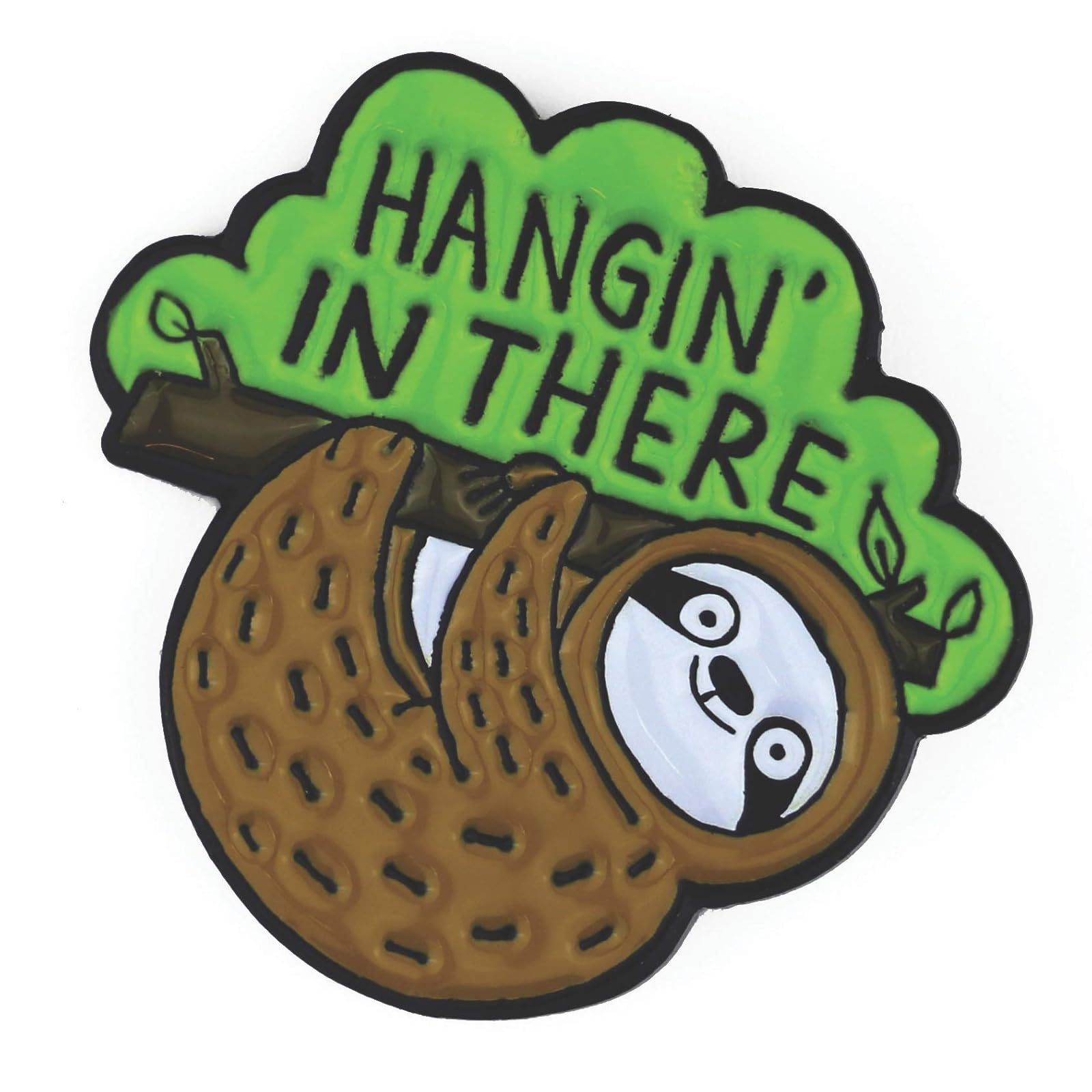 BADGE BOMB Hanging in There Sloth Pin by Gemma Correll