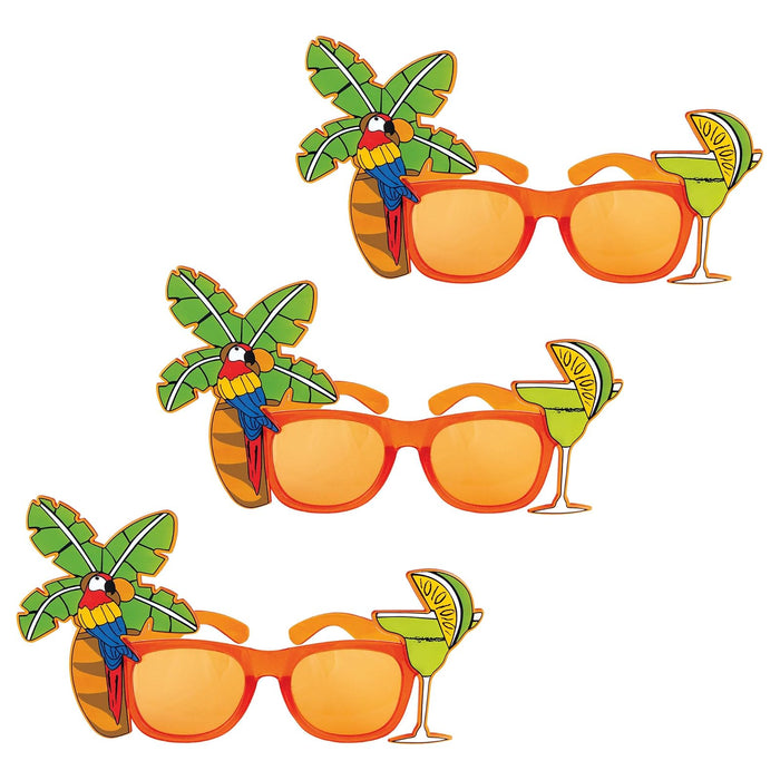Beistle Costume Eyewear, Set of 3, Orange/Green/Red/Yellow/Blue