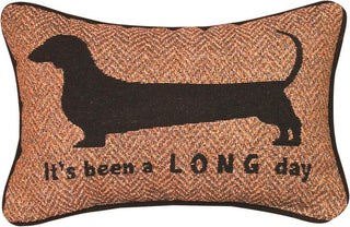 Manual 12.5 x 8.5-Inch Decorative Embroidered Word Pillow, It's Been a Long Day