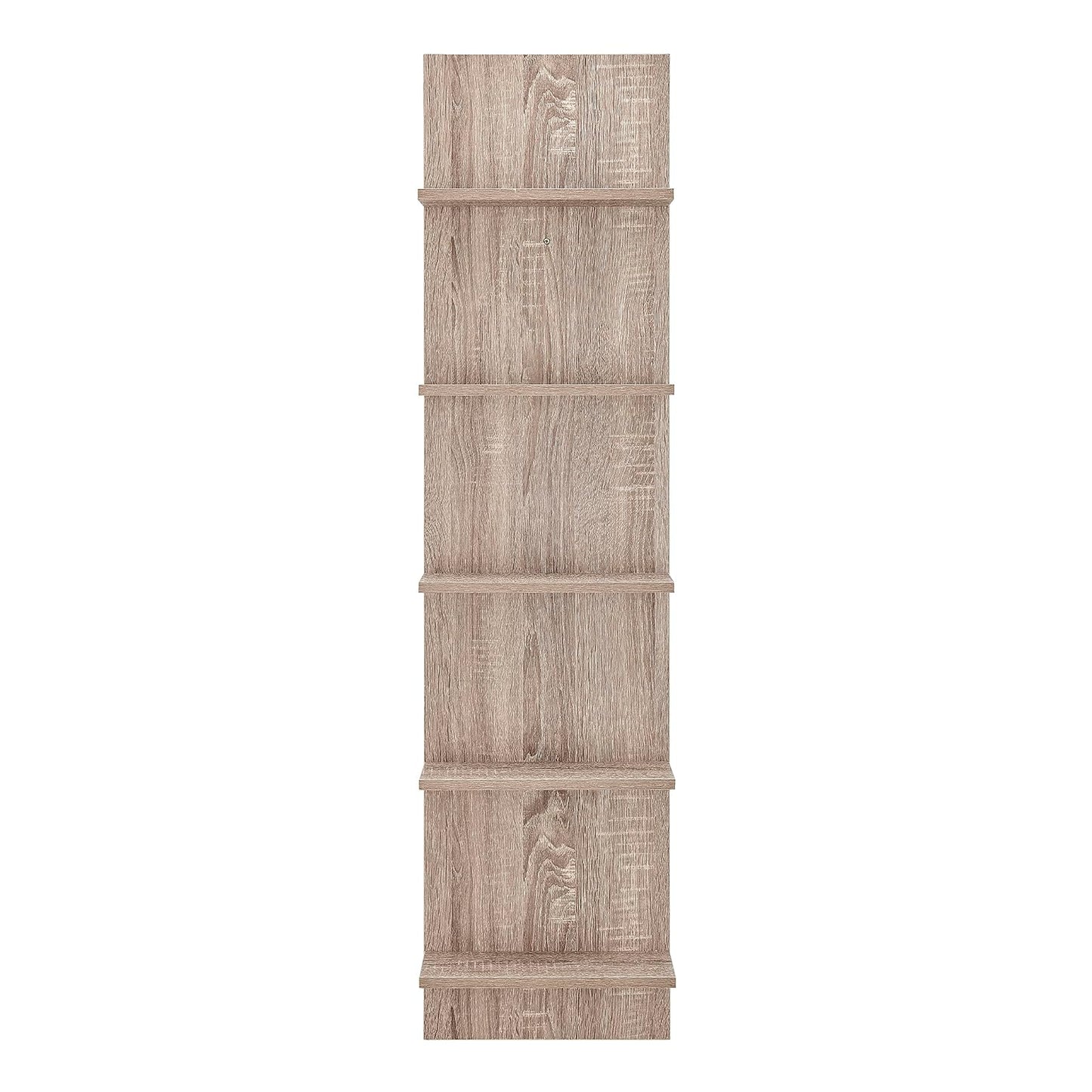 Danya B. Decorative Wall Mount Vertical Shelving Unit ‚Äö√Ñ√¨ Modern Column Shelves (Weathered Oak)