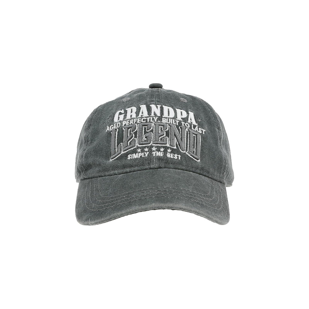 Pavilion Gift Company Hat, Gray & White, Grandpa - Adjustable Baseball Cap Hat G