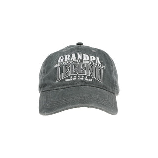 Pavilion Gift Company Hat, Gray & White, Grandpa - Adjustable Baseball Cap Hat G