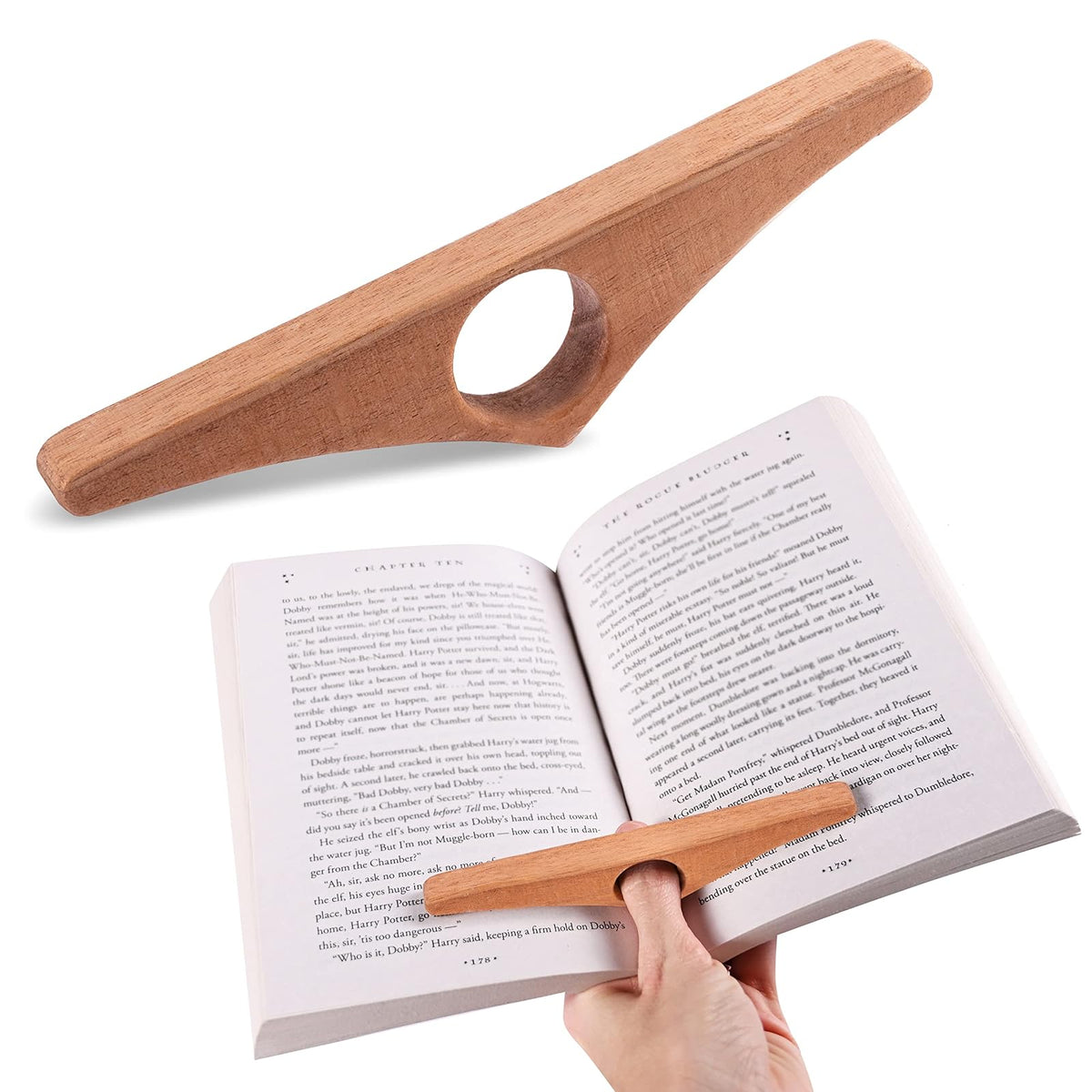 HOPPLER Book Document Stand, Small, Wooden