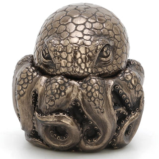 Unicorn Studio Veronese Design 2 3/4" Dwarf Octopus Mini Trinket Box Resin Sculpture Bronze Finish