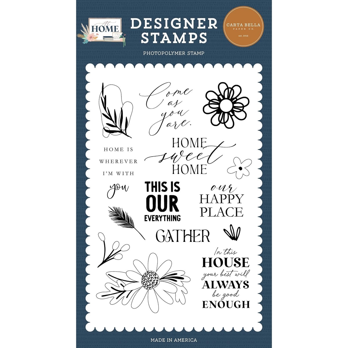 Echo Park Paper Rubber Stamp, Multi-colored