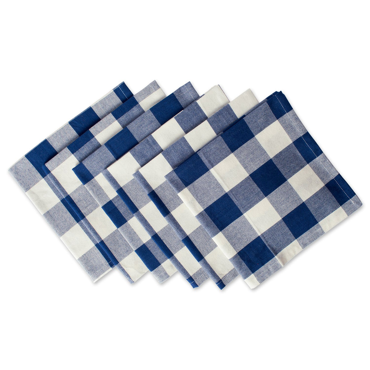DII Cloth Napkin, 20" x 20" (Set of 6), Navy & Cream