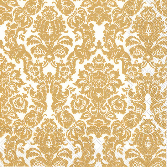 Boston International IHR 3-Ply Lunch Paper Napkins, 6.5" x 6.5", Gold