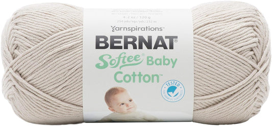 Spinrite Yarns (CA) Bernat Softee Baby Cotton Yarn, Feather Gray