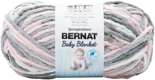 Spinrite Yarns (CA) Spinrite Bernat Baby Blanket Big Ball Yarn-Baby Grays