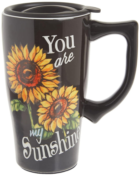 Spoontiques "You are my sunshine" Travel Mug, Black