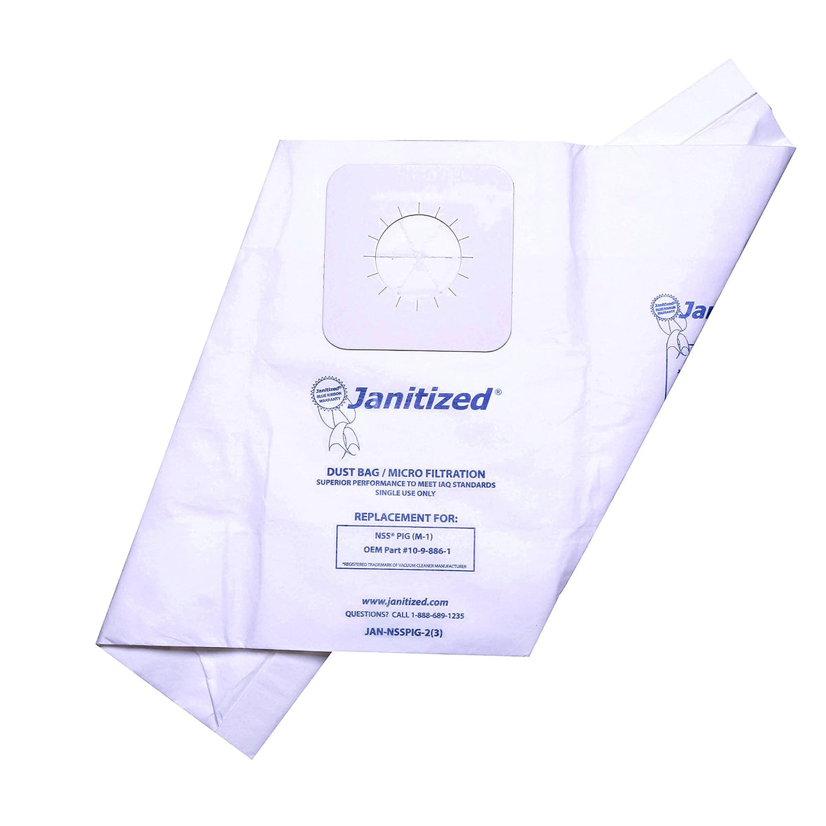 Janitized Vacuum Cleaner Bag, Blue